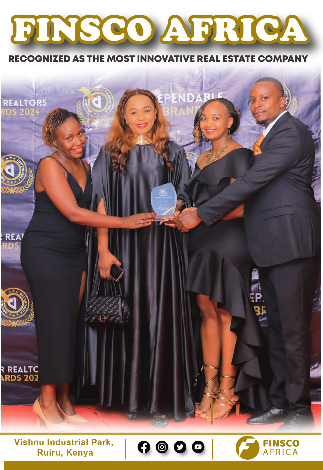  Winning Kenya's Most Innovative Real Estate Company Award at Super Realtors Awards 2024
